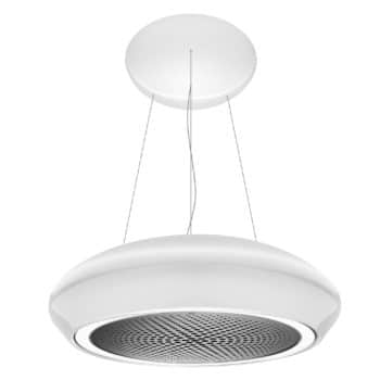 69cm Ceramica Island Cooker Hood White