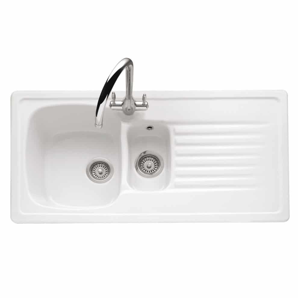 Wiltshire 100 Inset Ceramic Sink with Drainer Caple
