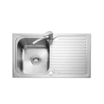 Dove 100 Inset Sink with Drainer Stainless Steel