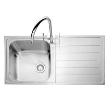 Lyon 100 Inset Sink with Drainer Stainless Steel
