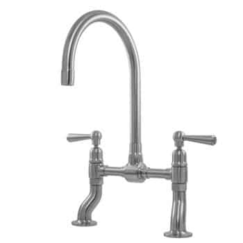 Putney Bridge Traditional Dual Lever Tap Stainless Steel