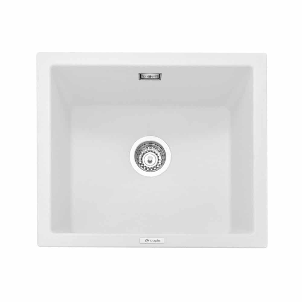 Geotech Granite Inset or Undermounted Sink in Chalk White