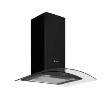 59.5cm Wall Chimney Hood Black Glass