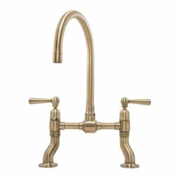 Putney Bridge Traditional Dual Lever Tap Antique Brass