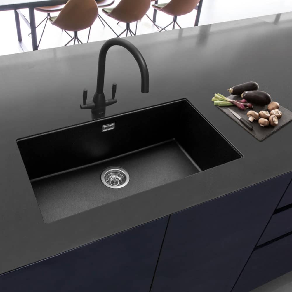 Geotech Granite Single Bowl Sink in Anthracite