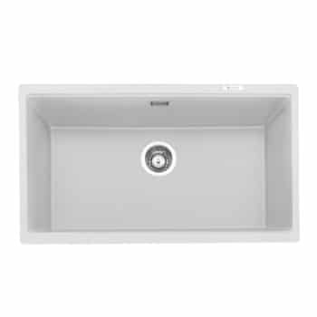 Geotech Granite Single Bowl Sink in Chalk White