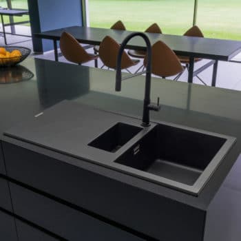 Geotech Granite Sink with Drainer in Anthracite