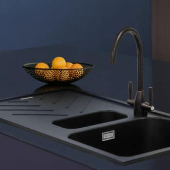 Geotech Granite Inset Sink with Drainer in Anthracite