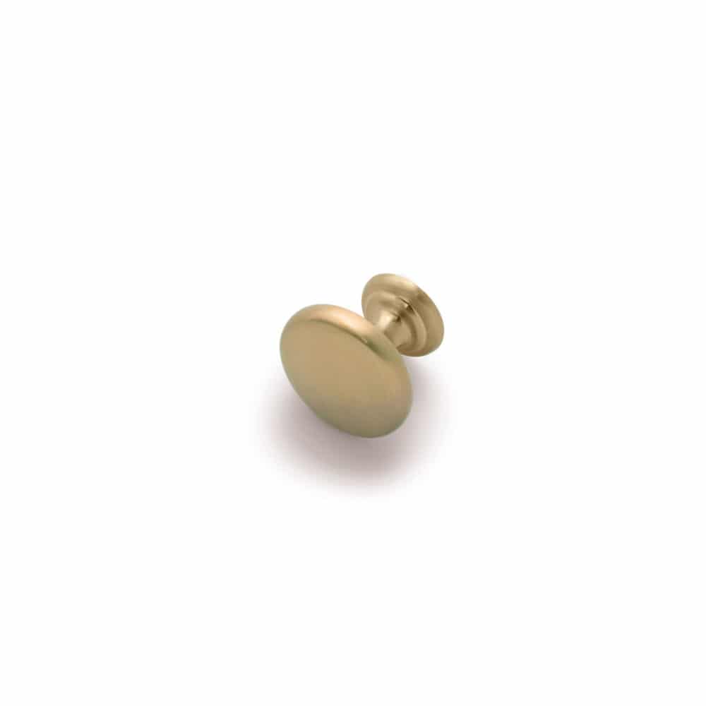 Brushed Satin Brass Button Knob