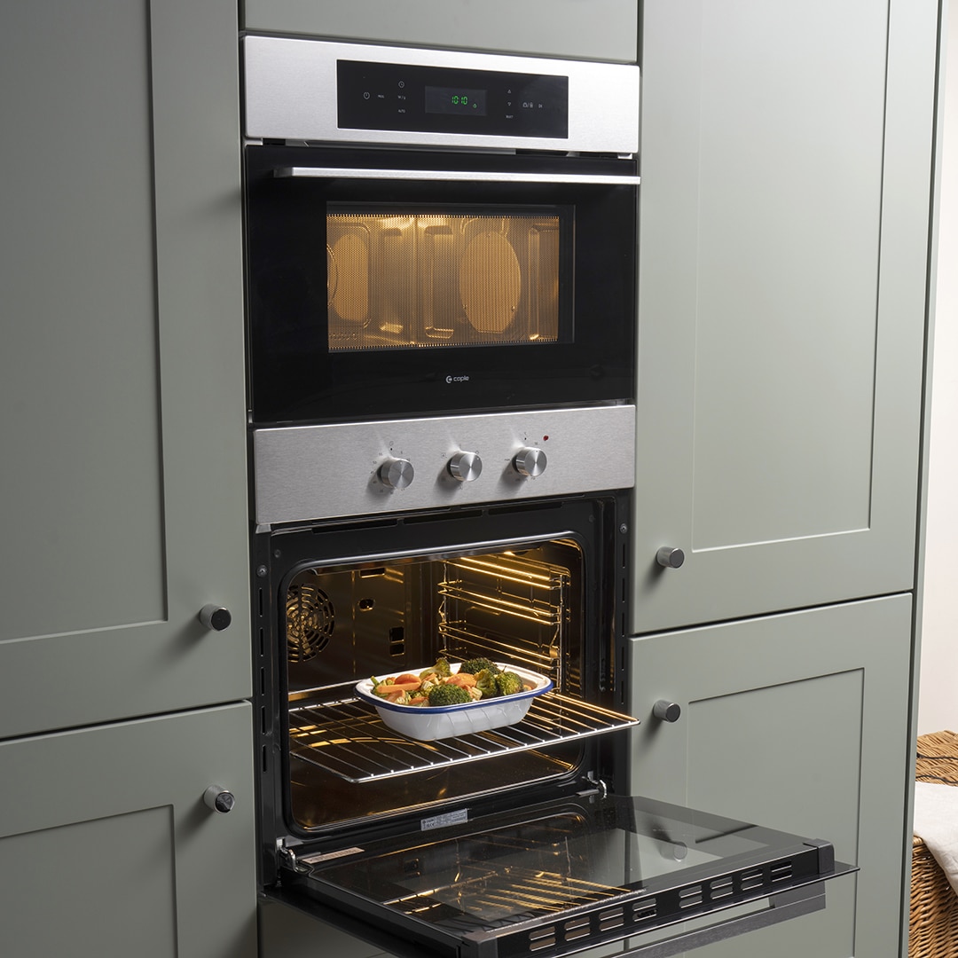CM108SS Built In Microwave Black Glass Stainless Steel Caple