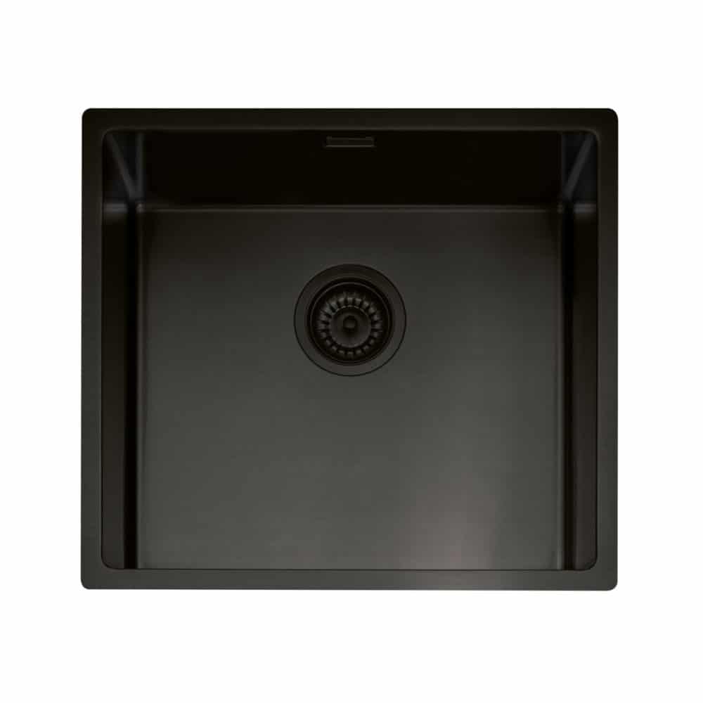 Black Steel Stainless Steel Sink