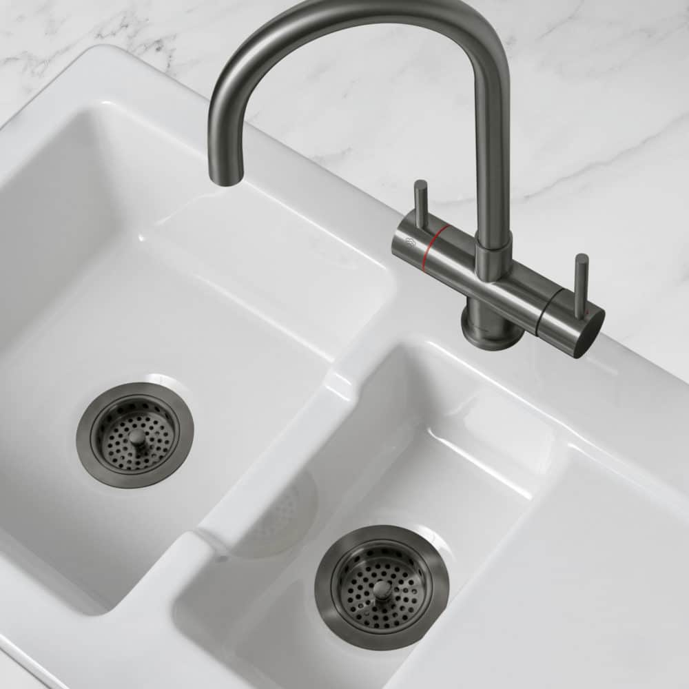 Vapos Hot Water Tap in Gunmetal with Matching Accessories