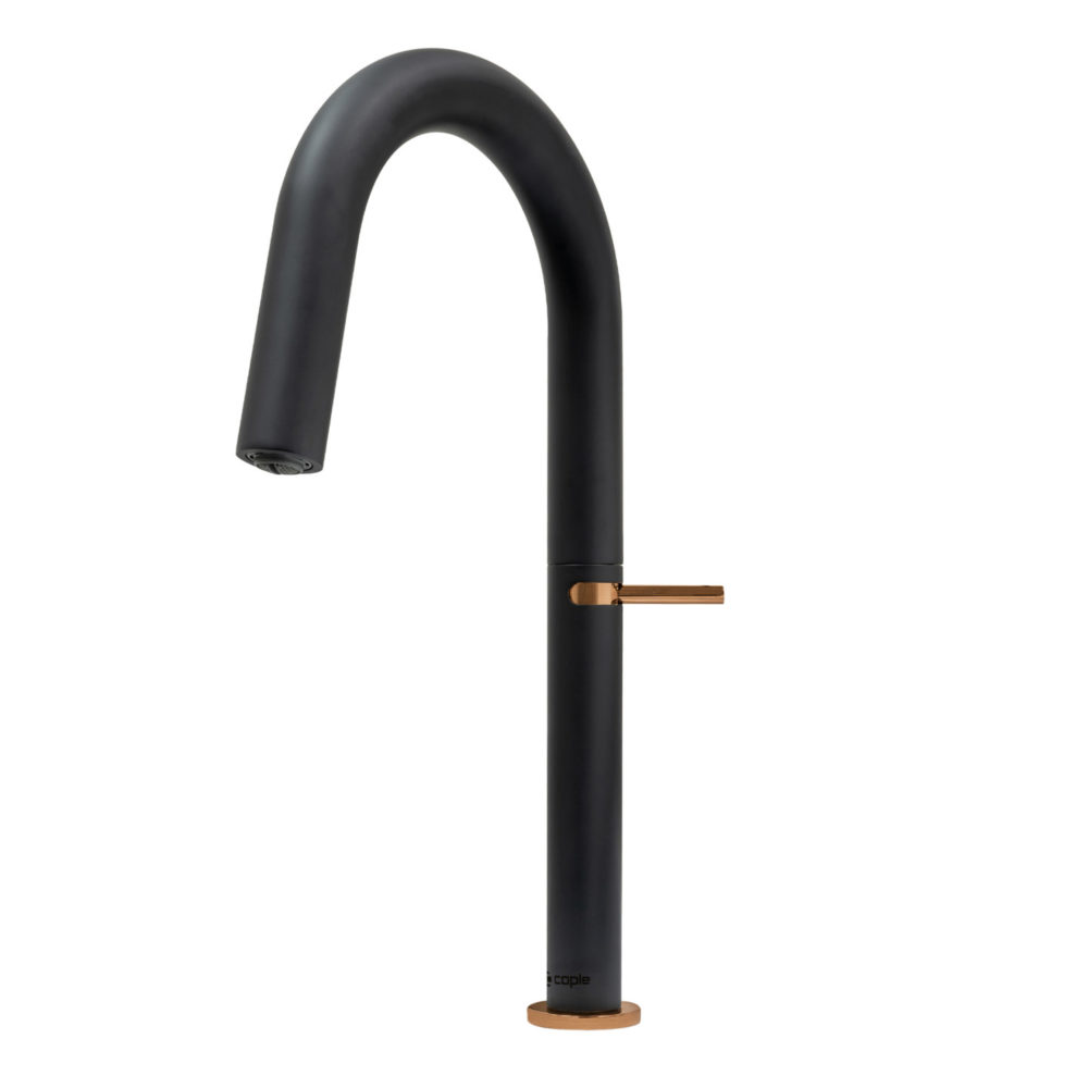 Black and Copper Single Control Tap