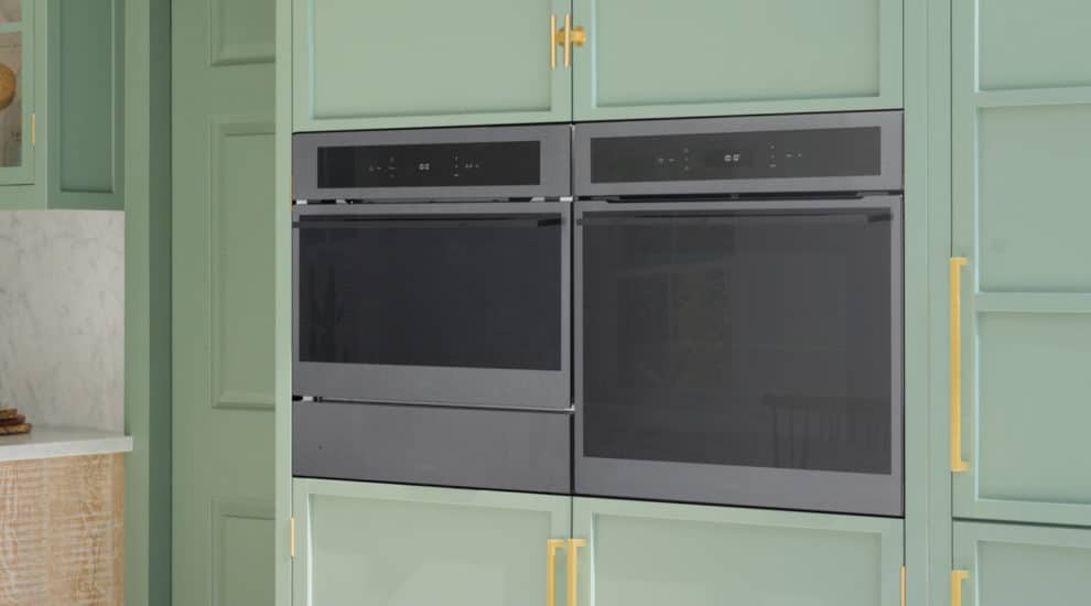 Gunmetal Single Oven with matching Microwave and Warming Drawer