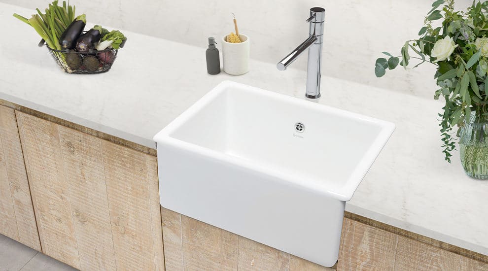 Inset Ceramic Butler sink with tap