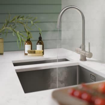 Vapos Hot Water Tap in Stainless Steel