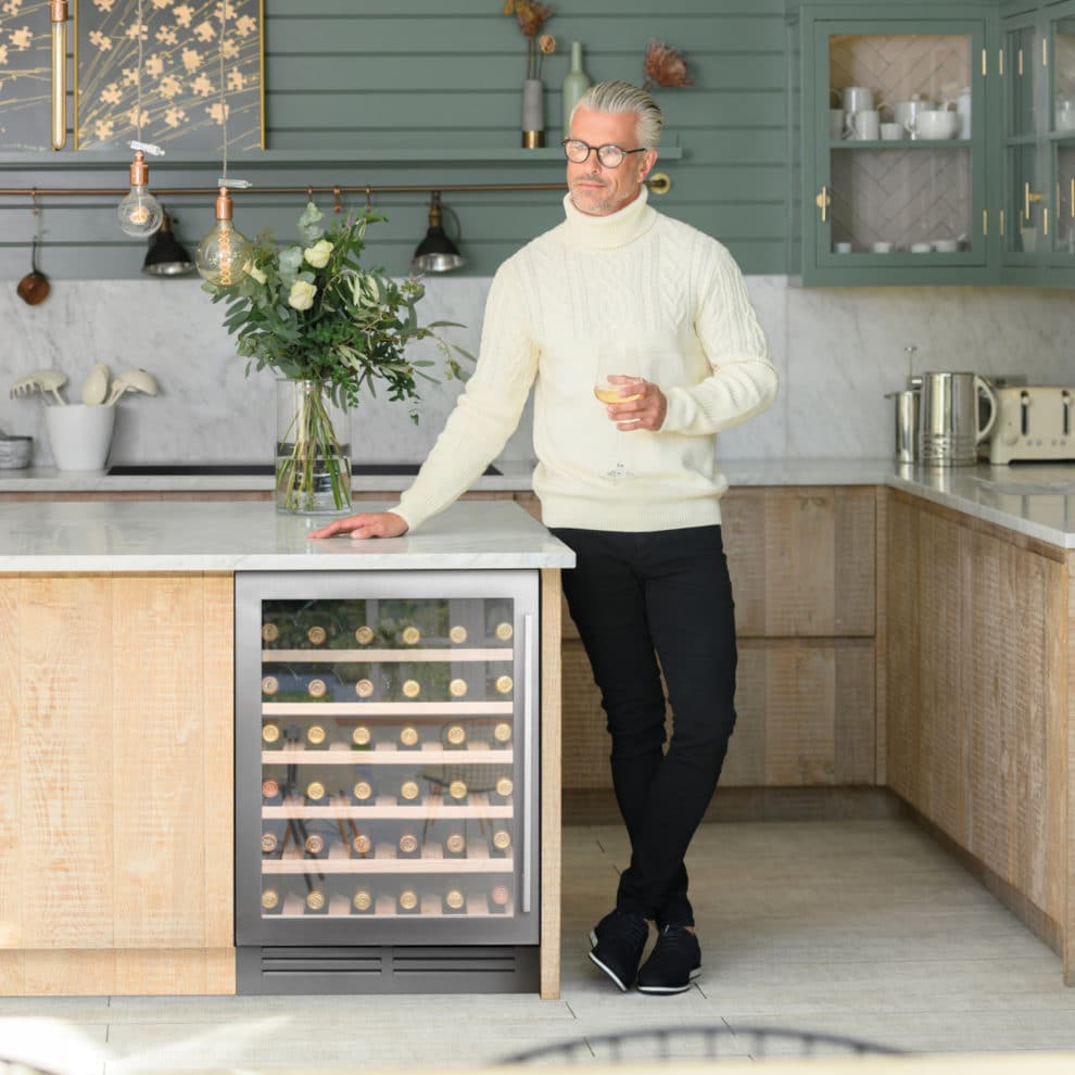 Wine Cooler in stainless steel 60cm undercounter