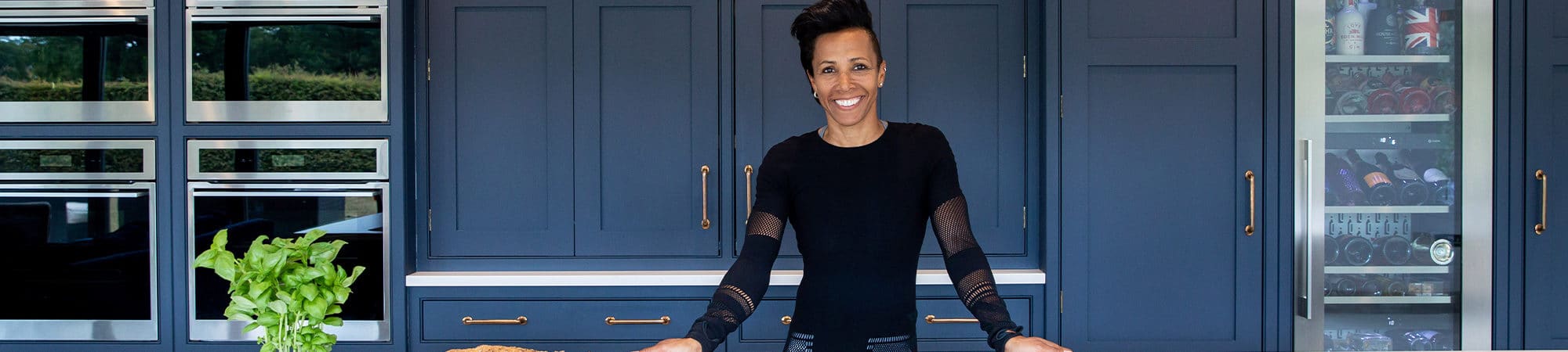 Kelly Holmes Kitchen Make-over Ovens and Wine Cabinet
