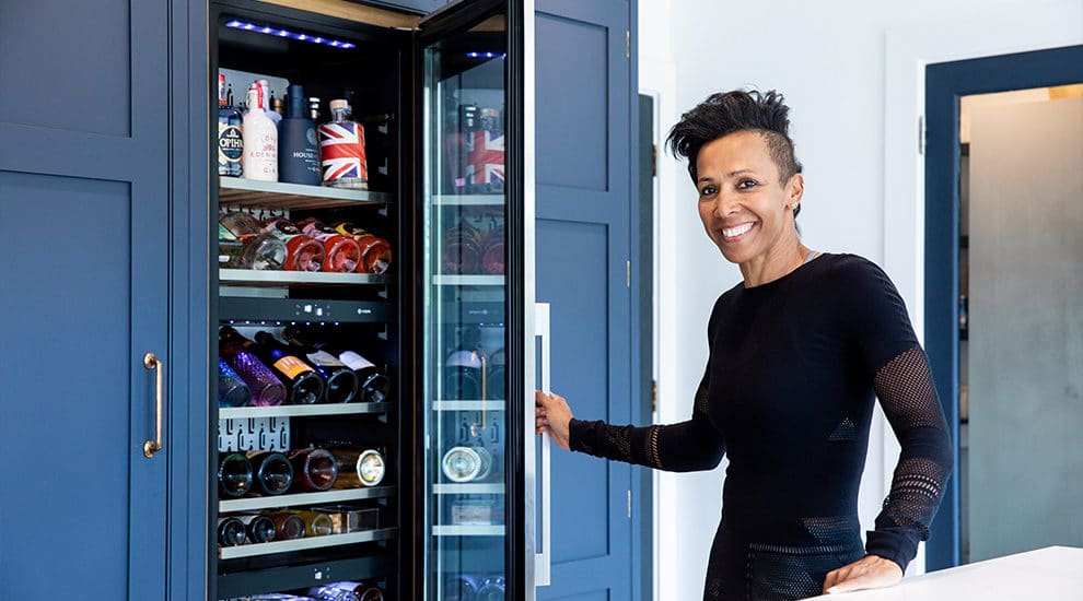 Kelly Holmes Kitchen Make-over Ovens and Wine Cabinet