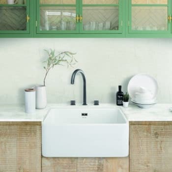 Joya Dual Control Tap in Gunmetal with Ceramic Sink