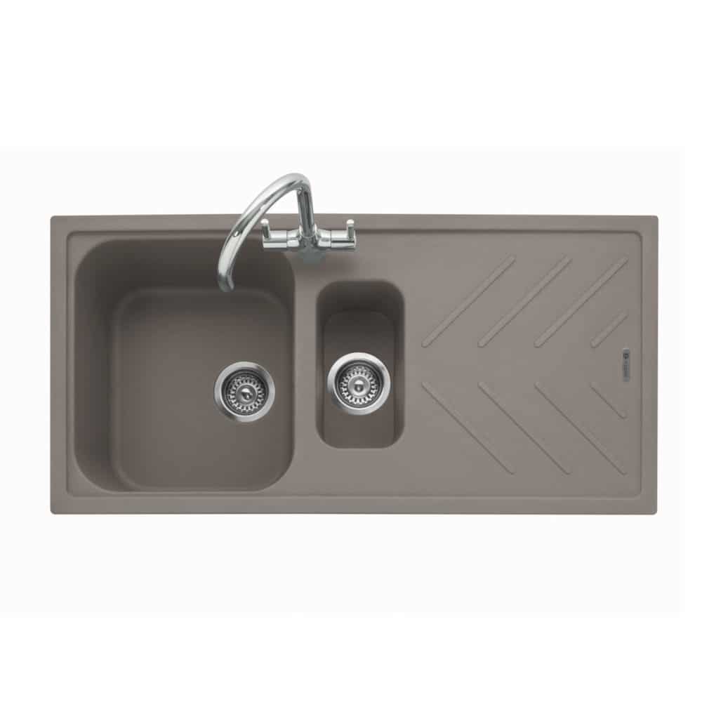 Geotech Granite Inset Sink with Drainer in Mink