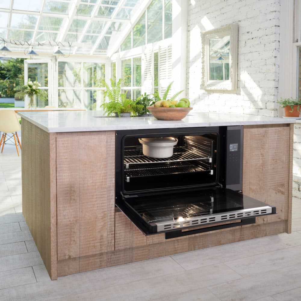 Sense Electric 90cm single oven in Gunmetal