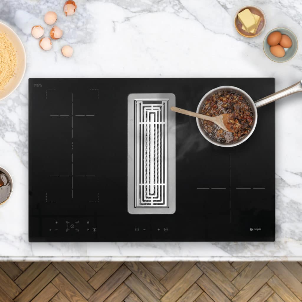 DD780BK 78cm Induction Hob with Downdraft Extractor Caple