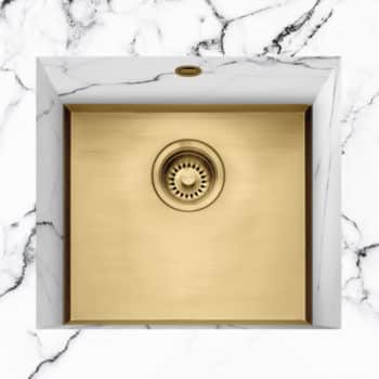 Saso 45 Worktop Sink with 16mm Ledge Gold
