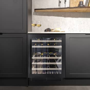 Undercounter Dual Zone Wine Cooler Black Steel