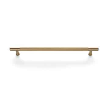 Satin Brass Fluted Bar Handle