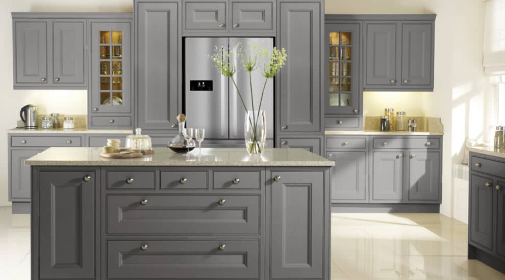 Shaker-Style In-Frame Kitchen with Beaded Panels in Mink