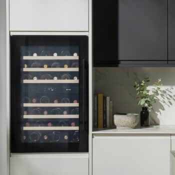In-Column Dual Zone Wine Cooler Black Glass