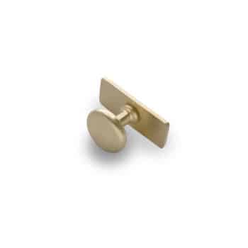 Brushed Satin Brass Knob and Back Plate