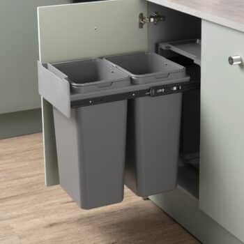 Base Mounted 52L Dual Bin