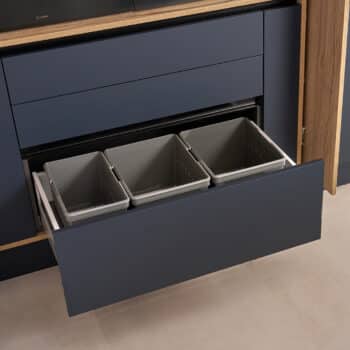 In-Drawer 49L Triple Bin