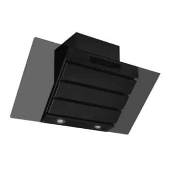 90cm Spirit Wall Chimney Hood Black Glass