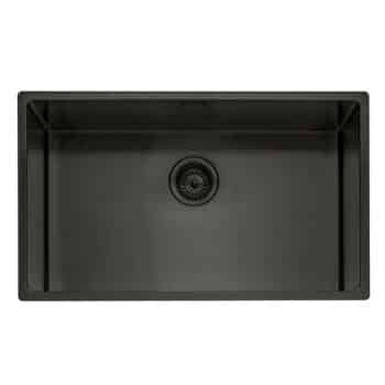 Mode 740 Inset or Undermount Sink Black Steel